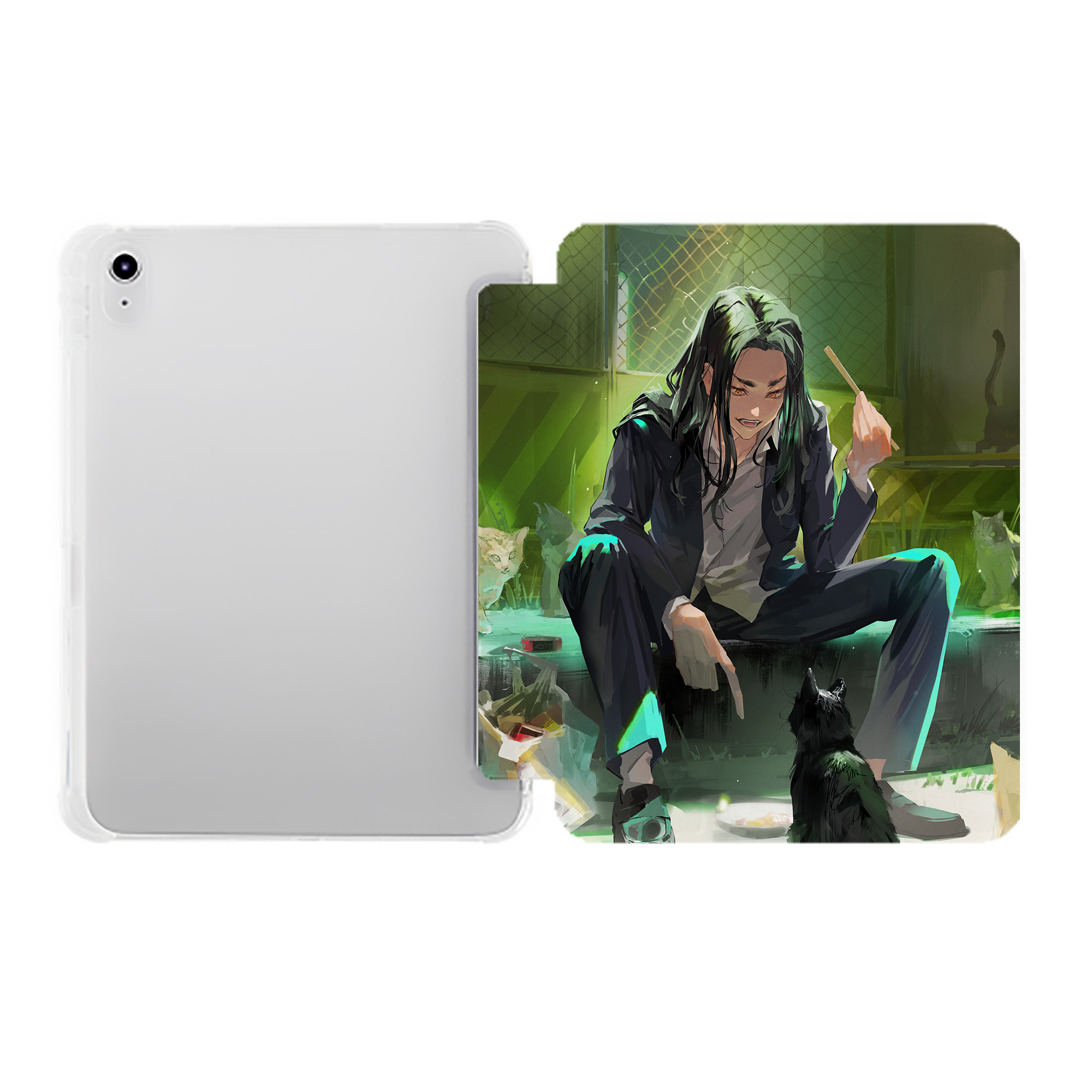 （画像用） 東京リベンジャーズ Tokyo Revengers IPad ケース ペン収納付き 三つ折りスタンド PUレザー×シリコン 対応機種9.5/10.5/10.9インチ